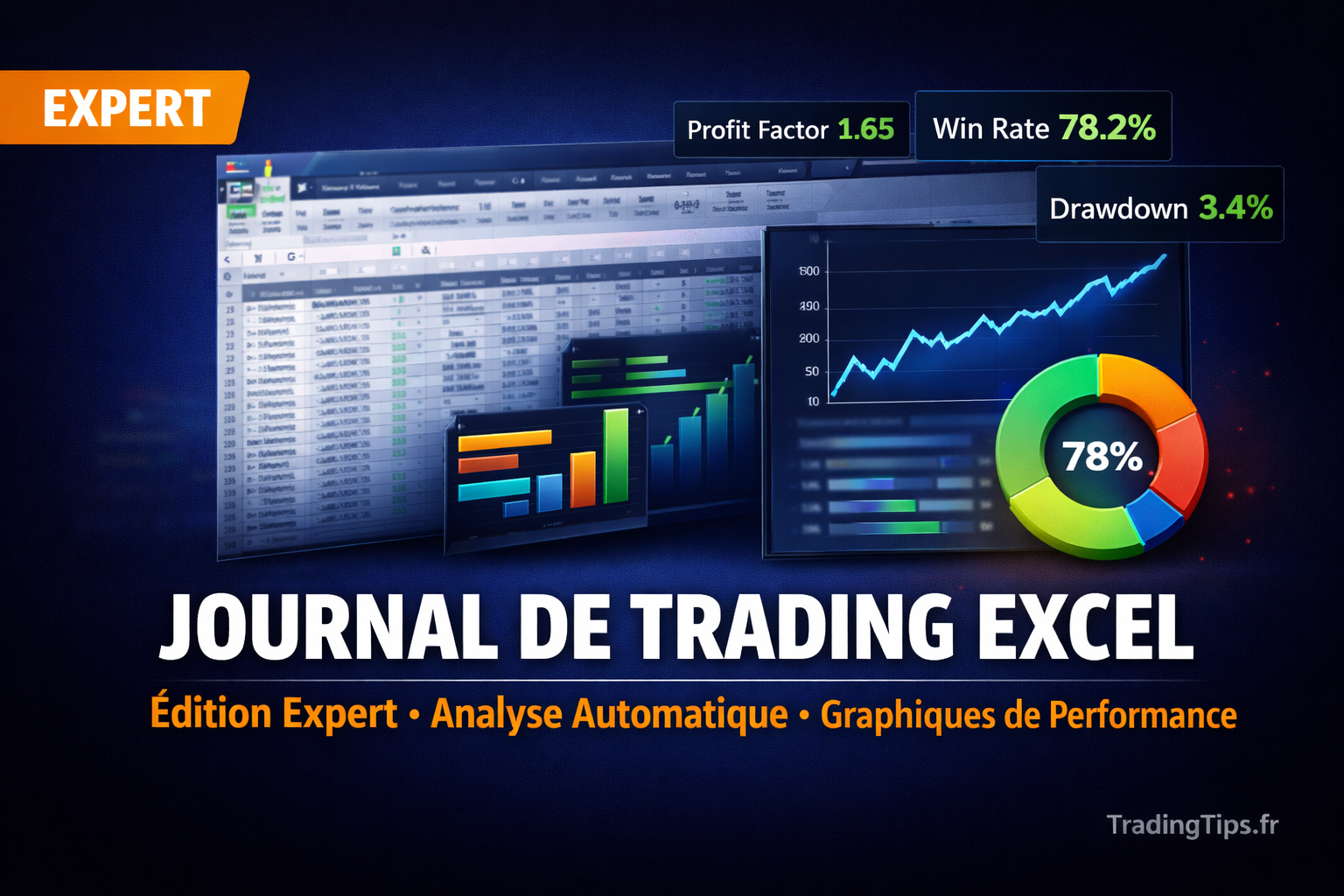 Journal de Trading & Analyse Backtest (Excel) – Édition Expert