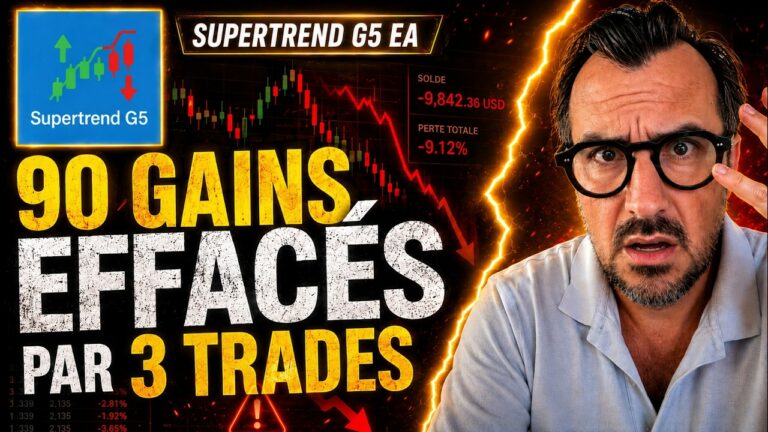 Supertrend G5 EA : 90 gains effacés par 3 trades